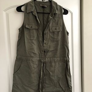 Army green romper